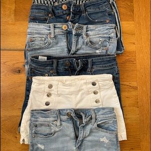 6 pair for one price (Bundled) - American Eagle Jean shorts